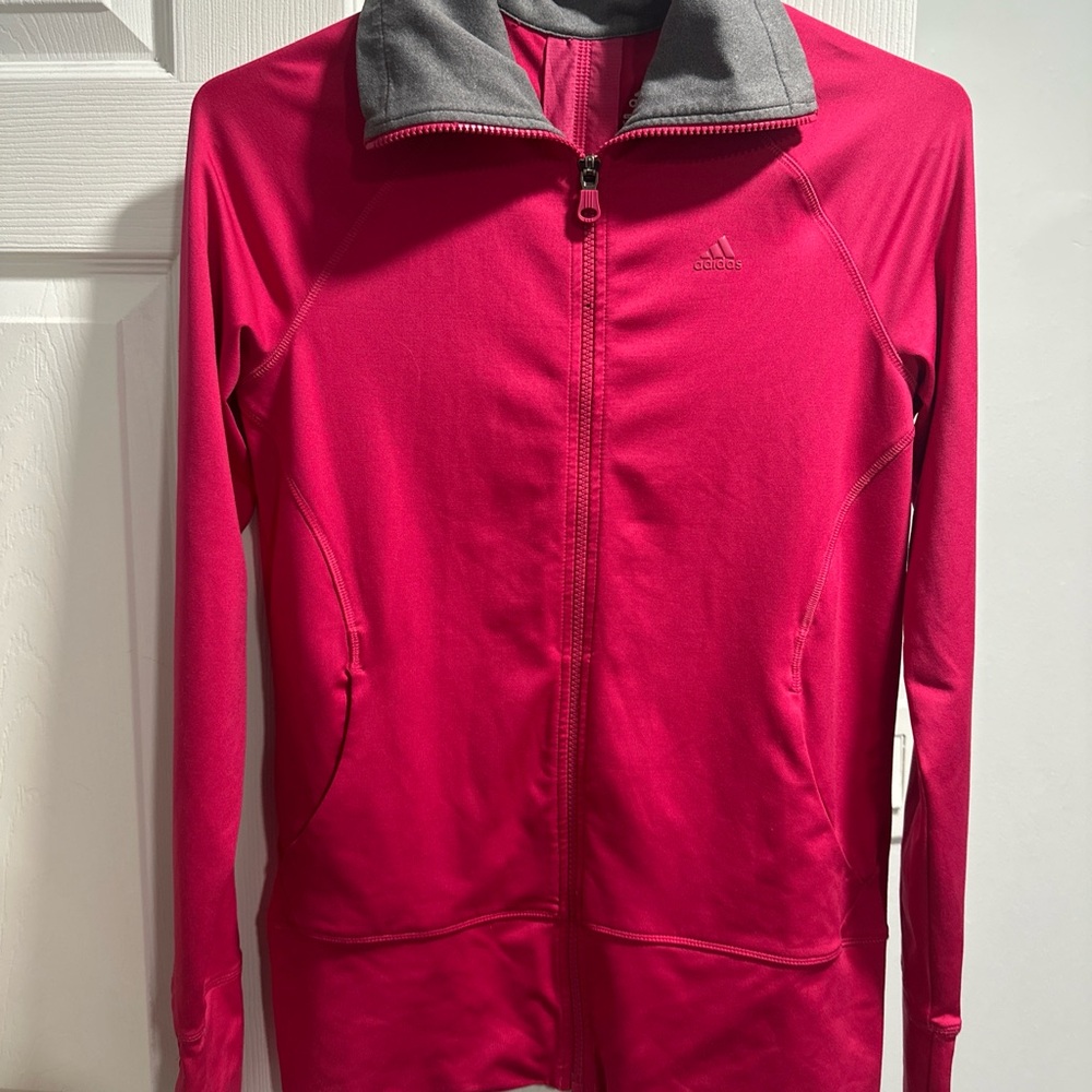 Adidas Women's Fuchsia and Gray Jacket